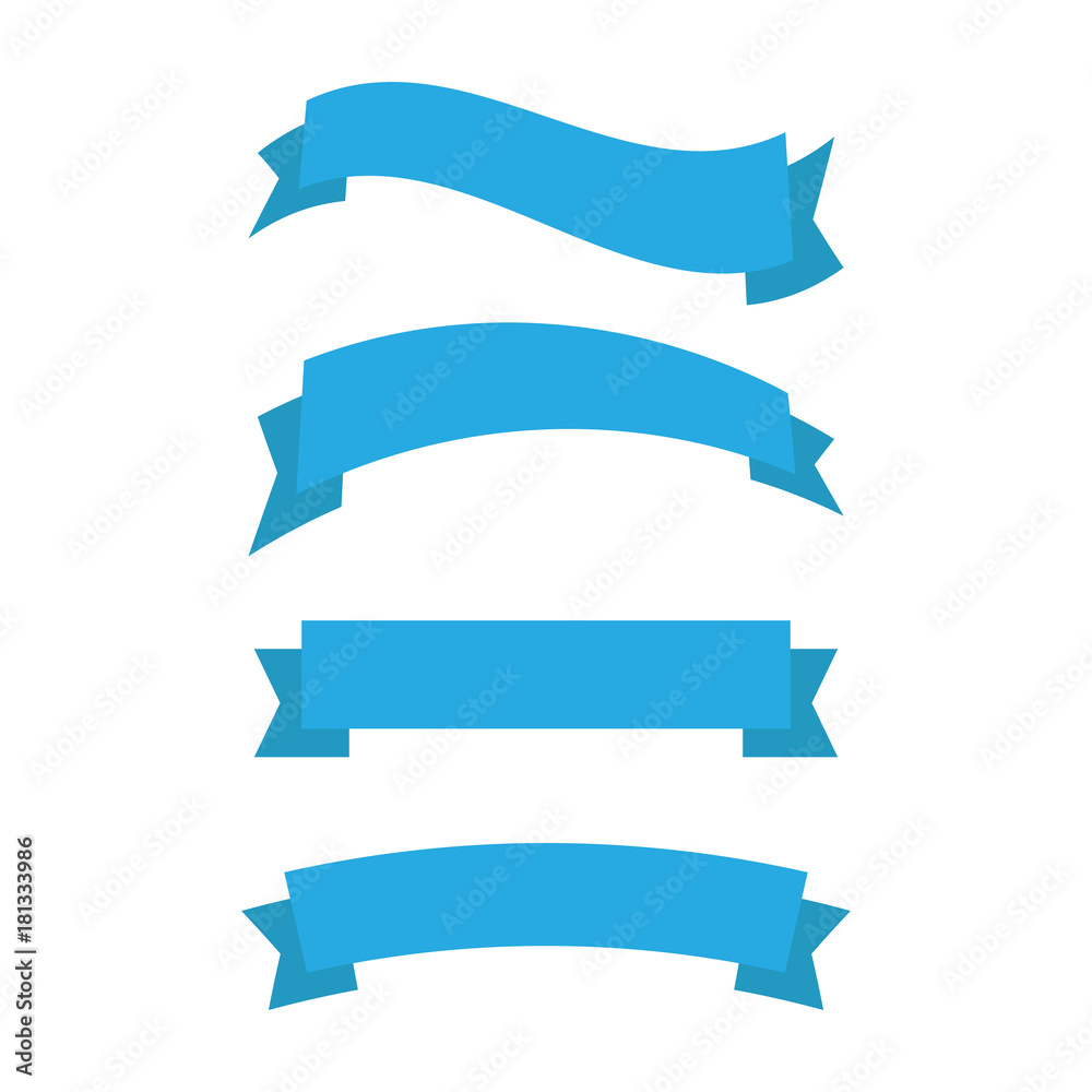 Flat vector ribbons banners isolated. Ribbons banners Flat vector ribbons banners isolated. Ribbons banners
