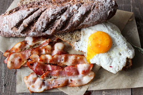 fried bacon