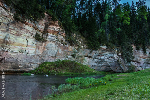 A beautiful viev to the river in forest