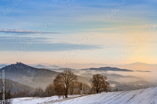 winter hillside landscape