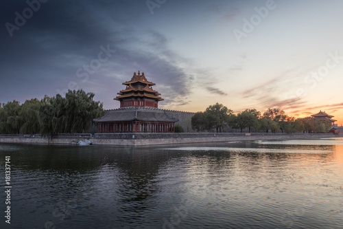 Corner Tower - The Forbidden City  Windy 
