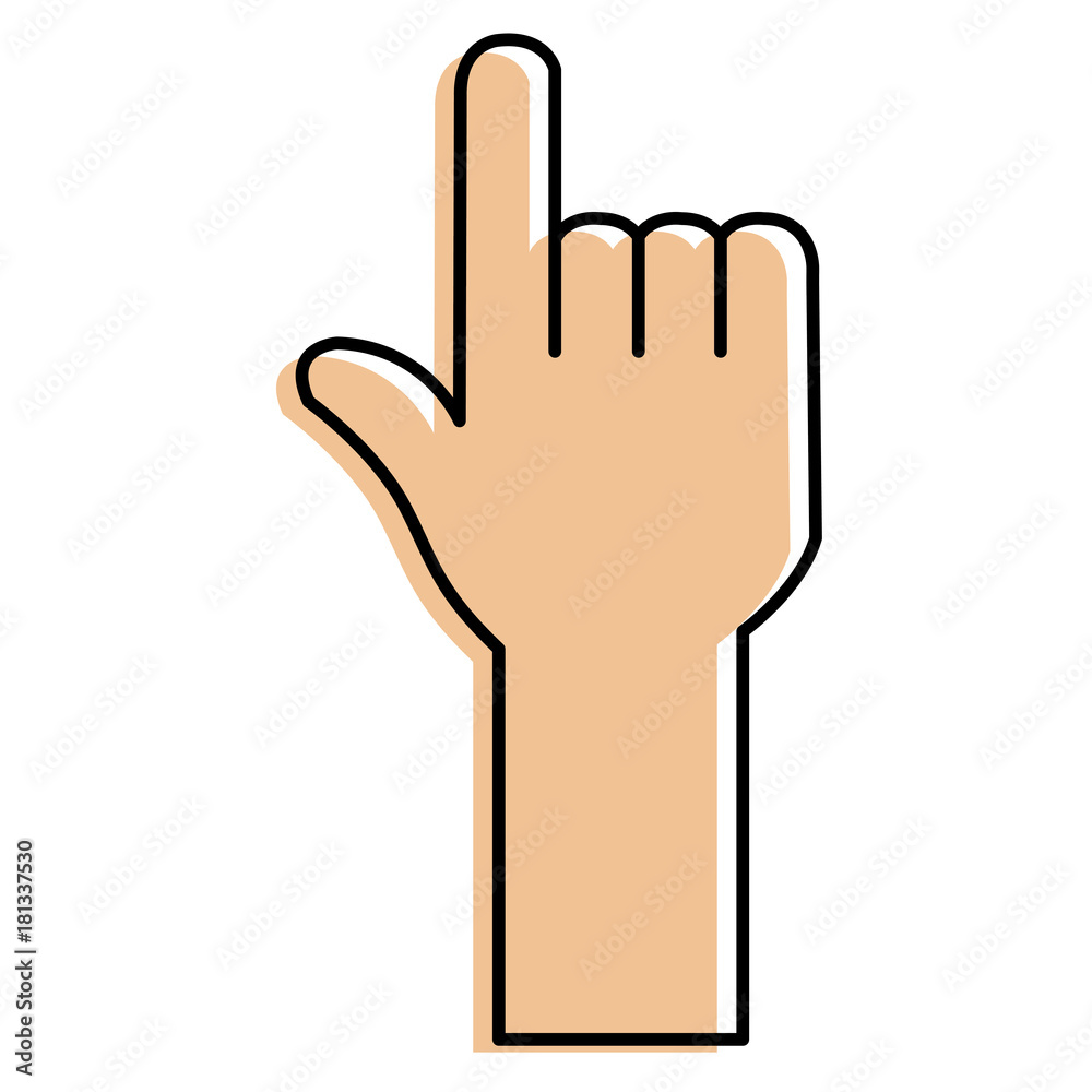 Obraz premium hand human touching icon