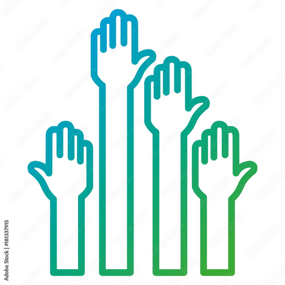 Fototapeta premium hands human up icon