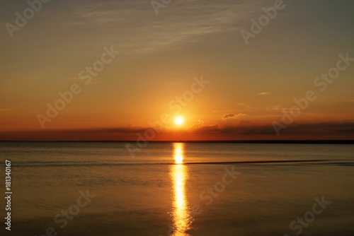 summer sunset on the gulf of finland on baltic sea