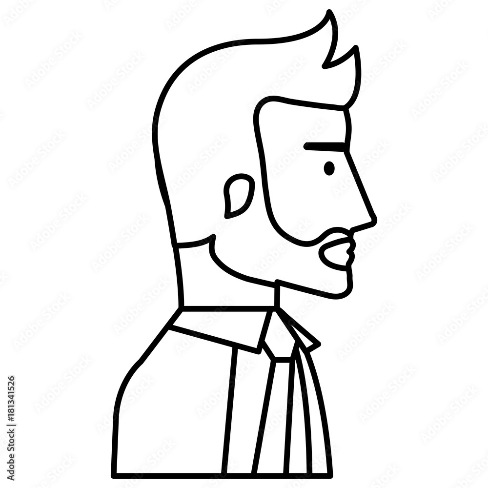 businessman profile avatar character