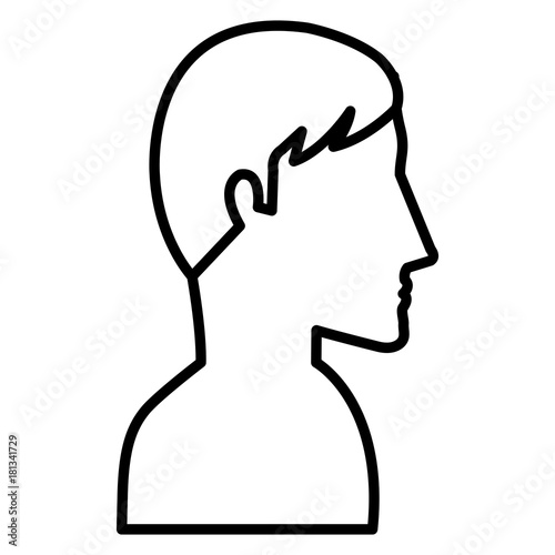 man profile shirtless avatar character