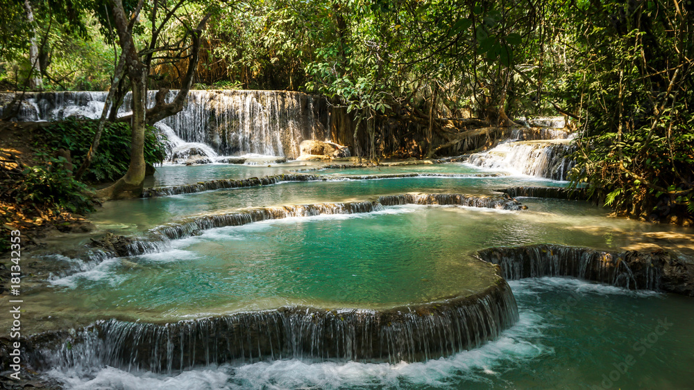 Kuang Si Falls in Luang Prabang, Laos Kuang Si Falls in Luang Prabang, Laos