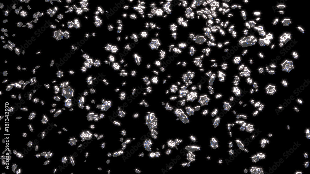 Raining Lots of Chubby Silver Six Branchs Stars Raining Lots of Chubby Silver Six Branchs Stars