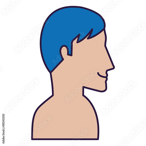 man profile shirtless avatar character