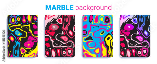 bright marble texture. abstract natural ink background set. a4 background for brochure, wedding invitation. vector