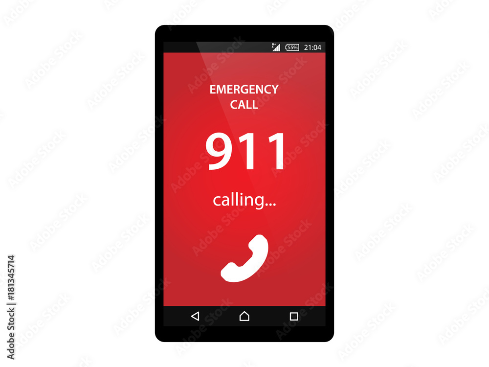Call 911, emergency call concept Modern flat design vector illustration Call 911, emergency call concept Modern flat design vector illustration