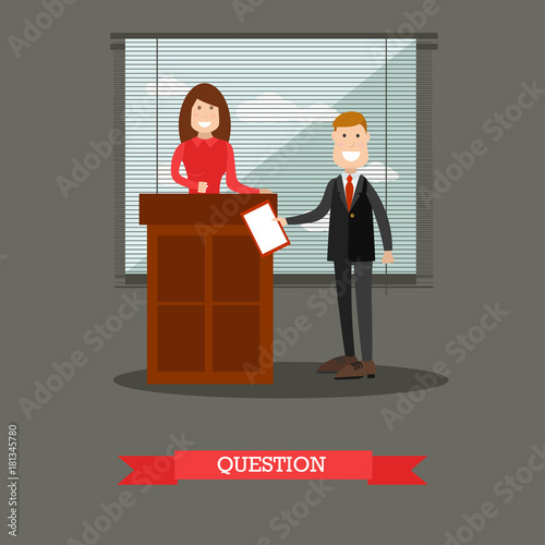 Lawyer vector illustration in flat style