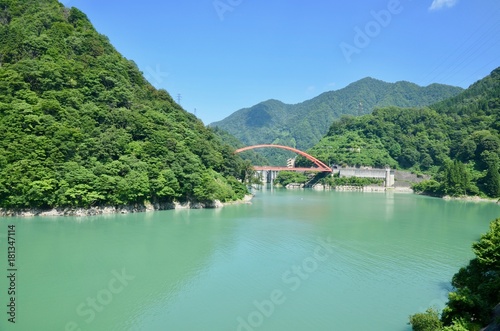 日本 富山県 黒部市 黒部峡谷トロッコ電車 宇奈月温泉 Japan Toyama Kurobe city Kurobe Gorge Railway Unazuki hotsprings photo