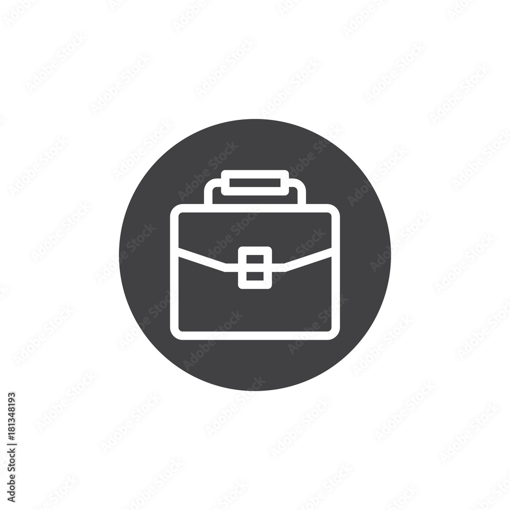 Briefcase icon vector, filled flat sign, solid pictogram isolated on white. Portfolio symbol, logo illustration. Briefcase icon vector, filled flat sign, solid pictogram isolated on white. Portfolio symbol, logo illustration.