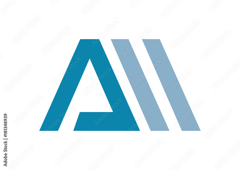 Abstract Blue Roof House Logo Symbol