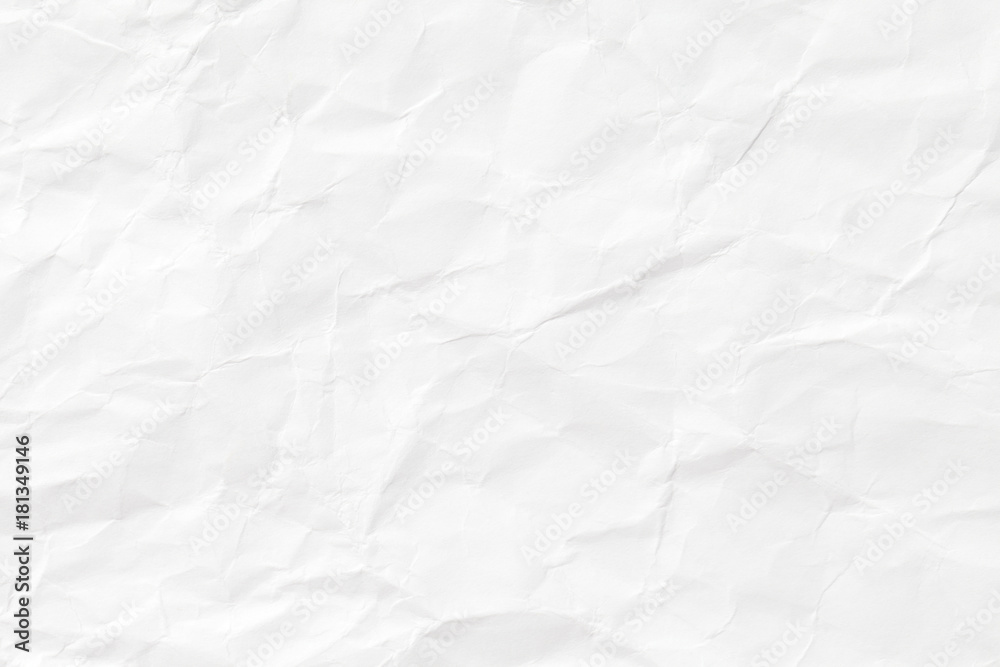 Naklejka premium Białe tło. Tekstura starego lekkiego papieru z załamaniami.