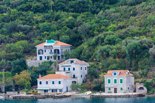 Stone Buildings on Coast of Montenegro