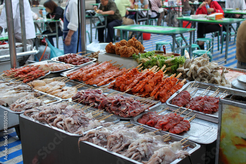 Street food. The Chinese city of Urumqi.