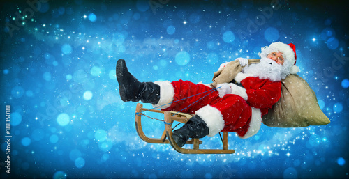 Santa Claus on his sledge