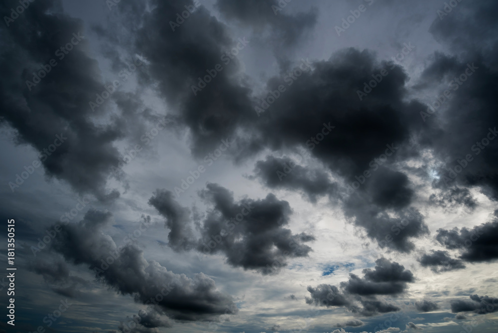 Obraz premium dark storm clouds with background,Dark clouds before a thunder-storm.