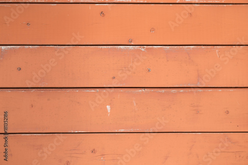 Old weathered orange wood background texture. Simple for design ready mockup empty, noone.
