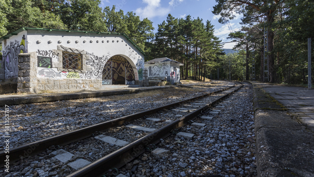 old abandoned train station.