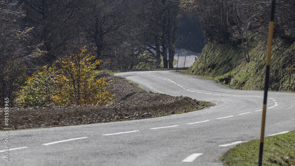 road in the French Pyrenees.