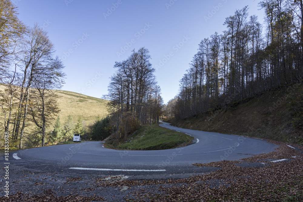 road in the French Pyrenees.