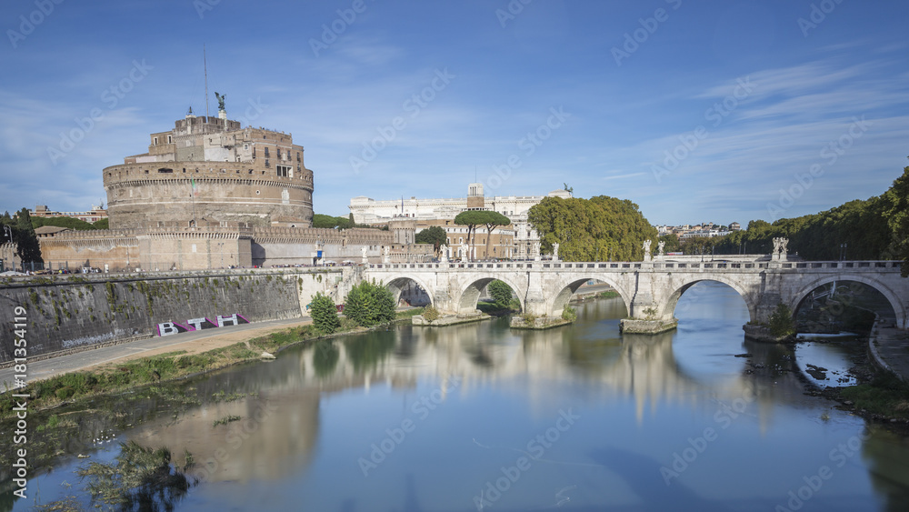 View of the Castle of San Angelo in Rome.
