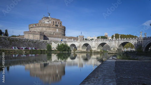 Obraz na płótnie View of the Castle of San Angelo in Rome. w salonie