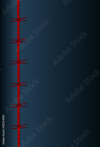 Dark Barbed Wire Background