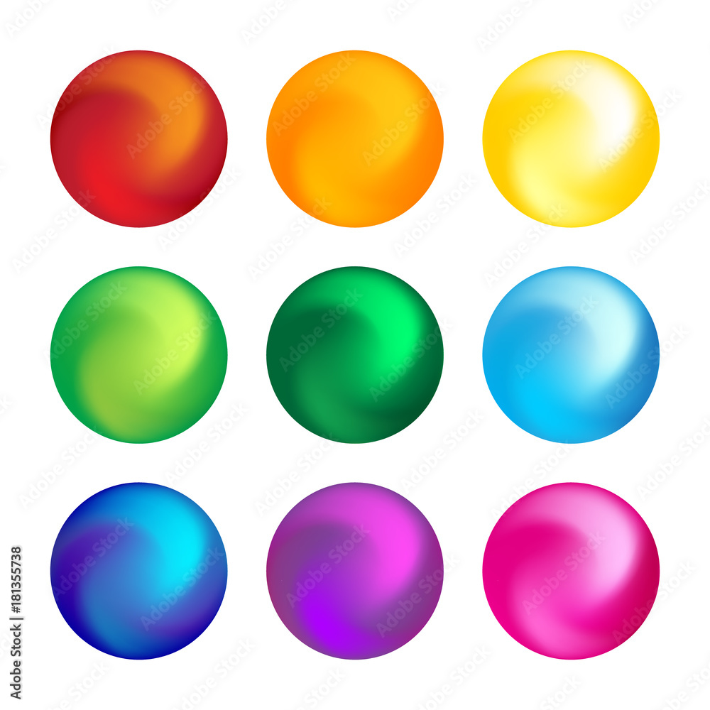 Rainbow color ball threedimensional set design element Rainbow color ball threedimensional set design element