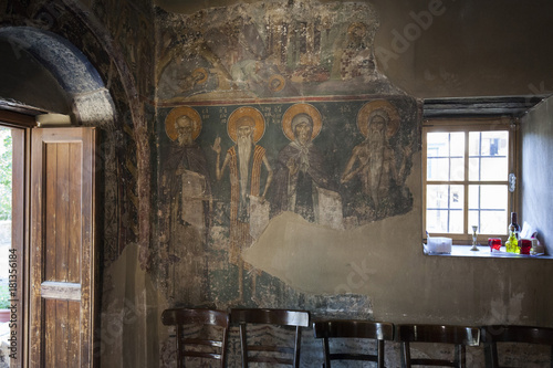 Картината върху платно Frescos inside the church of Saint Nicholas Orphanos, Thessaloniki, Greece
