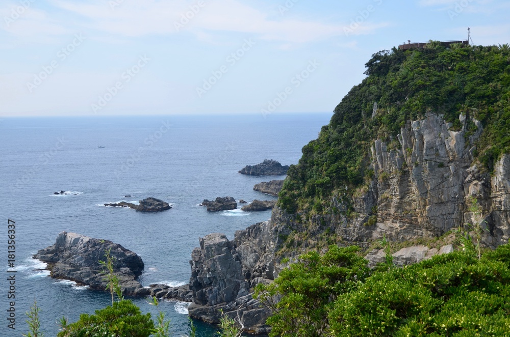 Fototapeta premium 日本 高知県 土佐清水市 足摺宇和海国立公園 足摺岬 Japan Shikoku Kochi Tosashimizu city Ashizuri-Uwakai National Park Ashizuri misaki