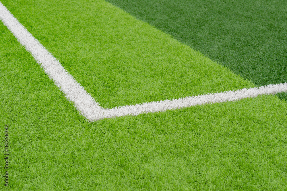 part of a soccer field with boundries part of a soccer field with boundries