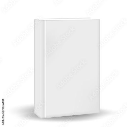Book in a realistic, 3D style. Mock-up for your design. Isolated on white background. Vector illustration
