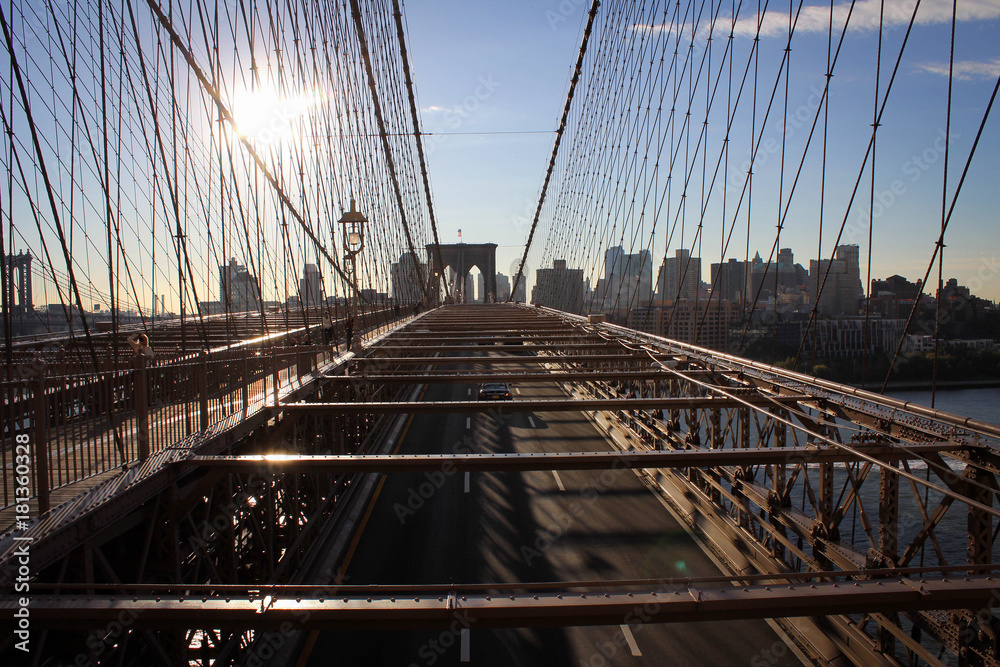 Fototapeta premium Brooklyn Bridge view, New York, USA