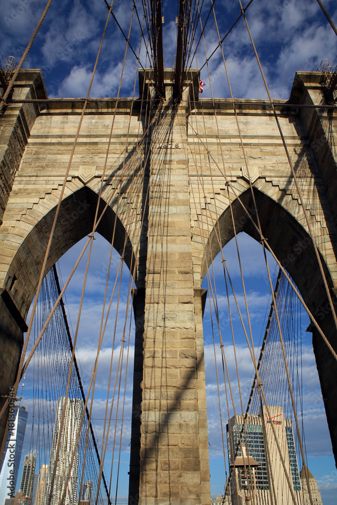 Fototapeta premium Brooklyn Bridge view, New York, USA