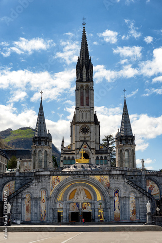 View of the Basilica of Our Lady of Lourdes