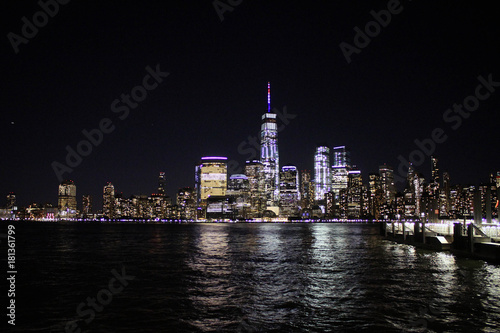 Skyscrapers of Manhattan by night, New York, USA © free2trip