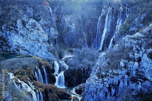 waterfalls in the winter