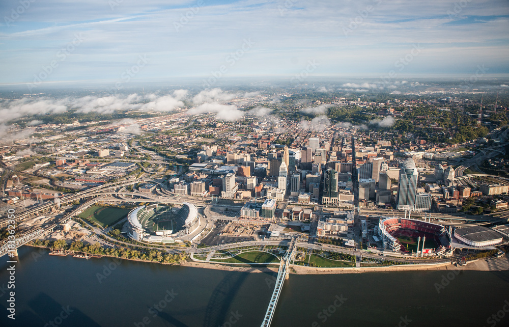 Cincinnati, Ohio Aerial View