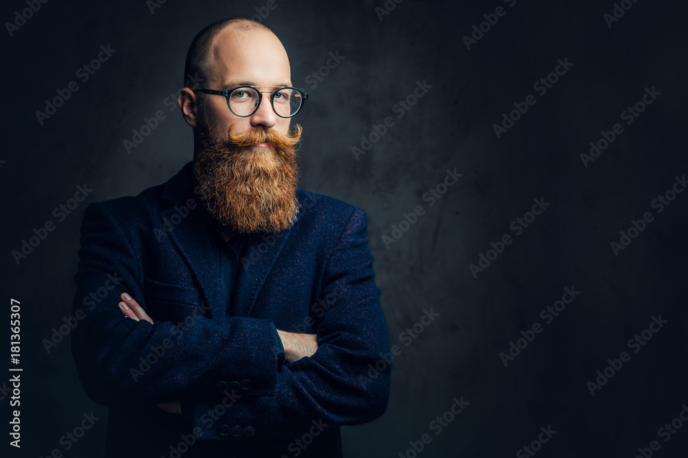 Redhead bearded male in a suit. Redhead bearded male in a suit.