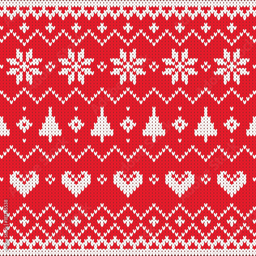 Merry Christmas wool knitted sweater background illustration, Christmas and holiday design template