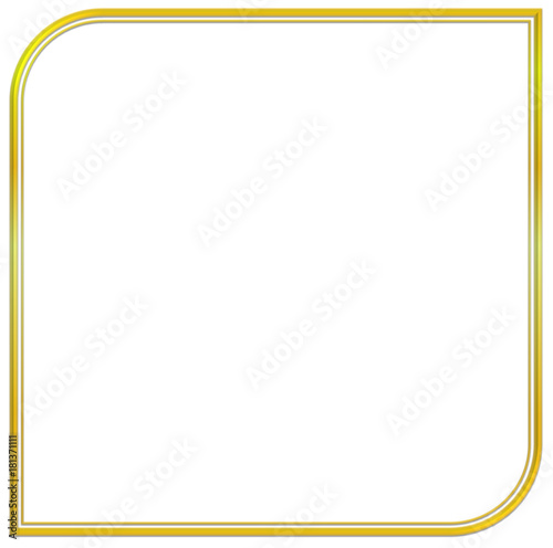 Gold vintage frame isolated on white background