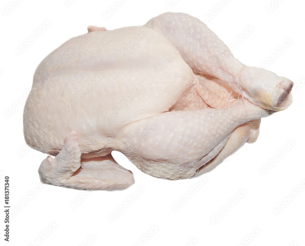 Fresh chicken on isolated white background Fresh chicken on isolated white background