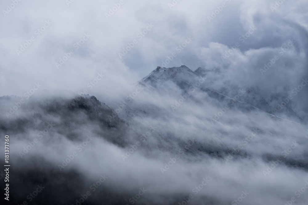 Clouds in the alps