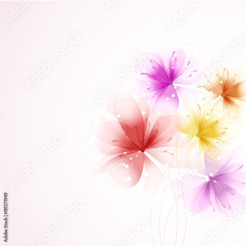 vector background with flowers