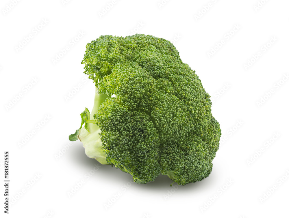 Broccoli is isolated on a white background Broccoli is isolated on a white background