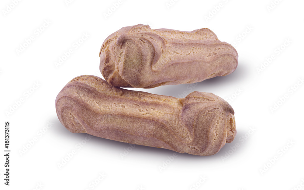 Eclairs are isolated on a white background